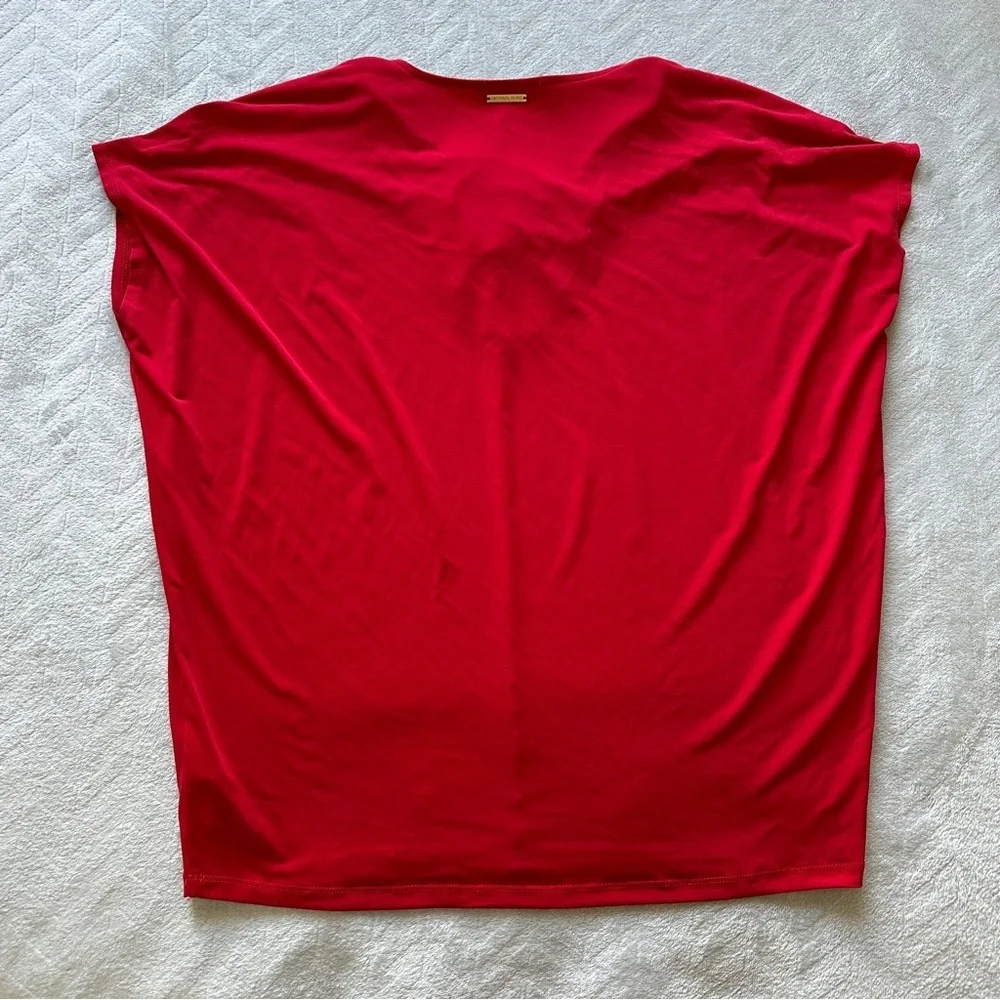 Michael Kors Red Front‎ Tie Blouse
